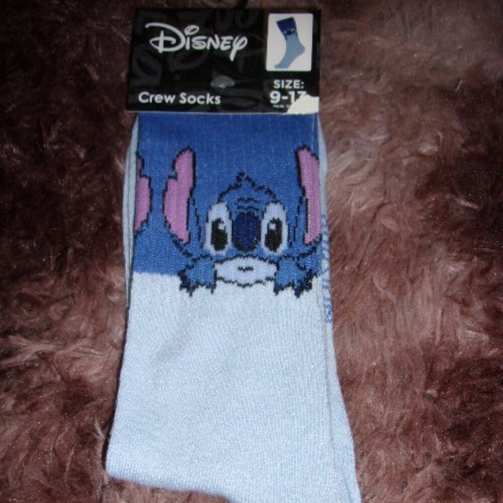 Disney stitch crew socks new